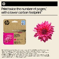 HP 937e EvoMore Magenta Original Ink Cartridge, Standard Yield, Magenta, 1 pc(s), 1650 pages, Single pack
