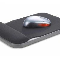 Kensington Height Adjustable Gel Mouse Pad Black, Black, Monochromatic, Gel, Wrist rest