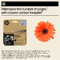 HP 937e EvoMore Black Original Ink Cartridge, Standard Yield, Black, 1 pc(s), 2500 pages, Single pack