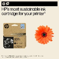 HP 937e EvoMore Black Original Ink Cartridge, Standard Yield, Black, 1 pc(s), 2500 pages, Single pack