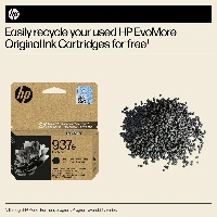 HP 937e EvoMore Black Original Ink Cartridge, Standard Yield, Black, 1 pc(s), 2500 pages, Single pack