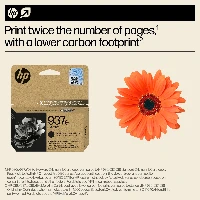 HP 937e EvoMore Black Original Ink Cartridge, Standard Yield, Black, 1 pc(s), 2500 pages, Single pack