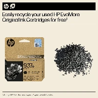 HP 937e EvoMore Black Original Ink Cartridge, Standard Yield, Black, 1 pc(s), 2500 pages, Single pack
