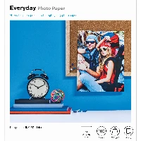 HP Everyday Photo Paper, Glossy, 200 g/m2, A4 (210 x 297 mm), 100 sheets, Gloss, 200 g/m, Inkjet, A4, 21x29.7 cm, 100 sheets