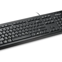 Kensington ValuKeyboard - Wired, Full-size (100%), Wired, USB, QWERTY, Black