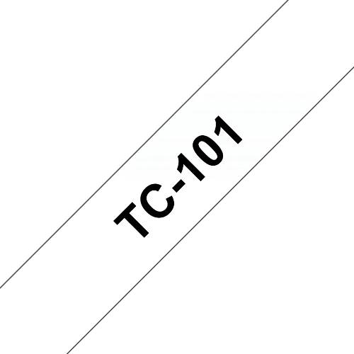 Brother Labelling Tape 12mm, Black on transparent, TC, Brother, PT2000, PT3000, PT500, PT5000, PT8E, 1.2 cm, 7.7 m