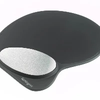 Kensington Memory Gel Mouse Pad with Integral Wrist Rest Black, Black, Grey, Monochromatic, Gel, Wrist rest