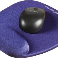 Kensington Foam Mousepad with Integral Wrist Rest Blue, Blue, Monochromatic, Foam, Wrist rest