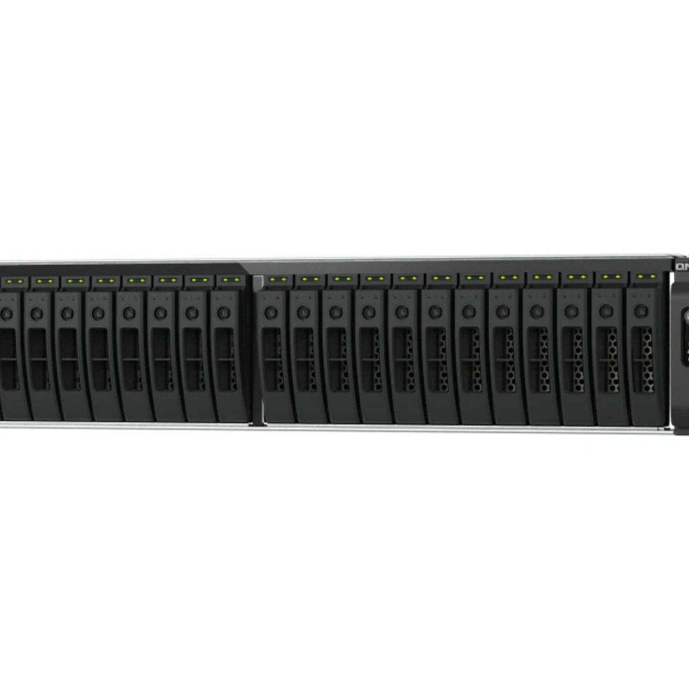 QNAP TS-H3077AFU-R5-32G, NAS, Rack (2U), AMD Ryzen 5, 32 GB, DDR5, Black, Metallic