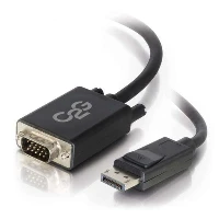 C2G 1m DisplayPort to VGA Adapter Cable - DP to VGA - Black, 1 m, DisplayPort, VGA (D-Sub), Male, Male, 1920 x 1200 pixels