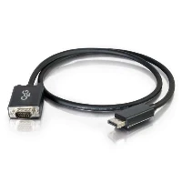 C2G 1m DisplayPort to VGA Adapter Cable - DP to VGA - Black, 1 m, DisplayPort, VGA (D-Sub), Male, Male, 1920 x 1200 pixels