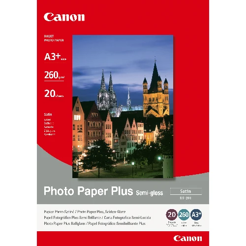 Canon SG-201 Semi-Gloss Photo Paper Plus A3 Plus - 20 Sheets, 260 g/m, Semi-gloss, 20 sheets, A3+