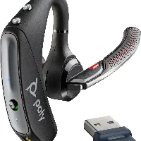 POLY Voyager 5200 UC USB-A Headset +BT600 Dongle TAA, Wireless, Office/Call center, 100 - 20000 Hz, 20 g, Headset, Black