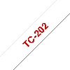 Brother Labelling Tape 12mm, Red on white, TC, Brother, P-touch PT8E, PT500, PT2000, PT3000, PT5000, 1.2 cm, 7.7 m