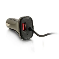 C2G 4-Port USB Car Charger with Extension for Passengers, 5.8A Output, Auto, Cigar lighter, 5 V, 1.2 m, Black