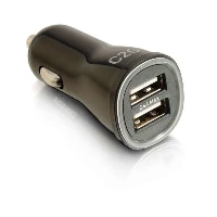 C2G Smart 2-Port USB Car Charger, 2.4A Output, Auto, Cigar lighter, 5 V, Black