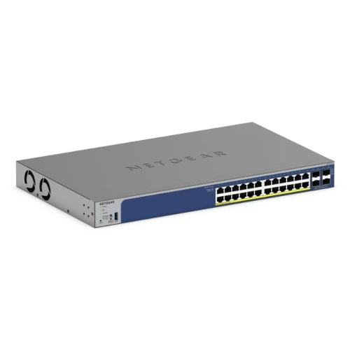 NETGEAR 28-Port PoE Gigabit/10G Stackable Smart Switch (GS728TXP), L2/L3, 10G Ethernet (100/1000/10000), Full duplex, Power over Ethernet (PoE), Rack mounting