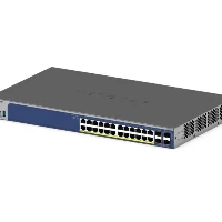 NETGEAR 28-Port PoE Gigabit/10G Stackable Smart Switch (GS728TXP), L2/L3, 10G Ethernet (100/1000/10000), Full duplex, Power over Ethernet (PoE), Rack mounting