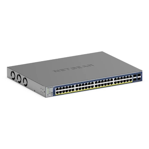 NETGEAR 52-Port PoE Gigabit/10G Stackable Smart Switch (GS752TXP), Managed, L2/L3/L4, 10G Ethernet (100/1000/10000), Full duplex, Power over Ethernet (PoE), Rack mounting