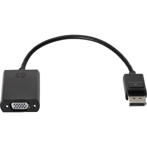 HP DisplayPort To VGA Adapter, DisplayPort, VGA, Male, Male, Black, Male/Male