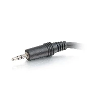 C2G Value Series 3.5mm Stereo Plug to 3.5mm Stereo Jack x2 Y-Cable, 3.5mm, Male, 3.5mm, Male, 0.15 m, Black