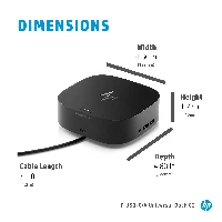 HP USB-C/A Universal Dock G2, Wired, USB 3.2 Gen 1 (3.1 Gen 1) Type-C, Black, HP ProBook 450 G7 Notebook PC HP ProBook 440 G7 Notebook PC HP ProBook 430 G7 Notebook PC HP..., Business, USB