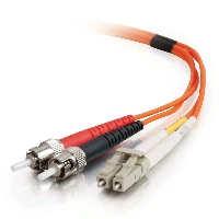 C2G Low-Smoke Zero-Halogen - Cavo patch - LC multi-mode (M) a ST multi-mode (M) - 2 m - fibra ottica - 62.5 / 125 micron - arancione
