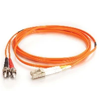 C2G Low-Smoke Zero-Halogen - Cavo patch - LC multi-mode (M) a ST multi-mode (M) - 2 m - fibra ottica - 62.5 / 125 micron - arancione