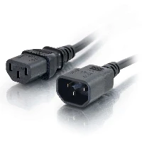 C2G 2m 18 AWG Computer Power Extension Cord (IEC320C13 to IEC320C14), 2 m, C14 coupler, C13 coupler, 250 V, 10 A