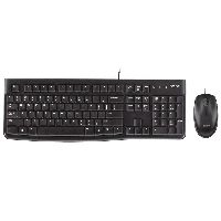 Logitech Desktop MK120, Full-size (100%), Wired, USB, QWERTY, Black, Mouse included