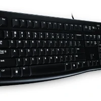 Logitech K120 Corded Keyboard, Full-size (100%), Wired, USB, QWERTZ, Black