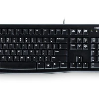 Logitech K120 Corded Keyboard, Full-size (100%), Wired, USB, QWERTZ, Black