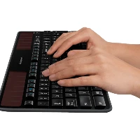 Logitech Wireless Solar Keyboard K750, Full-size (100%), Wireless, RF Wireless, QWERTY, Black