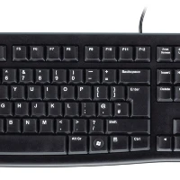 Logitech K120 Corded Keyboard, Wired, USB, QWERTZ, Black
