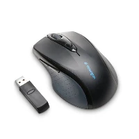 Kensington Pro Fit Wireless Full-Size Mouse, Ambidextrous, Optical, RF Wireless, 1600 DPI, Black