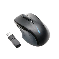 Kensington Pro Fit Wireless Full-Size Mouse, Ambidextrous, Optical, RF Wireless, 1600 DPI, Black