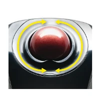 Kensington Orbit Wireless Mobile Trackball, Ambidextrous, Trackball, RF Wireless, Black