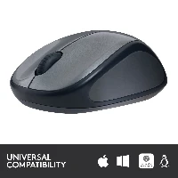 Logitech Wireless Mouse M325, Ambidextrous, Optical, RF Wireless, 1000 DPI, Black