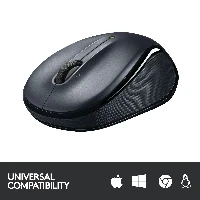 Logitech Wireless Mouse M325, Ambidextrous, Optical, RF Wireless, 1000 DPI, Black