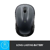 Logitech Wireless Mouse M325, Ambidextrous, Optical, RF Wireless, 1000 DPI, Black