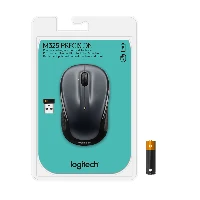 Logitech Wireless Mouse M325, Ambidextrous, Optical, RF Wireless, 1000 DPI, Black