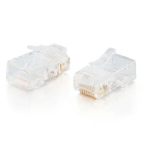 C2G RJ45 Cat5E Modular Plug for Flat Stranded Cable - Connettore di rete - RJ-45 (M) - CAT 5e (pacchetto di 25)