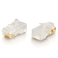 C2G RJ45 Cat5E Modular Plug (with Load Bar) for Round Solid/Stranded Cable - Connettore di rete - RJ-45 (M) - CAT 5e (pacchetto di 50)