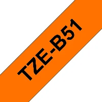 Brother Laminated tape, Black on fluorescent orange, TZe, Grey, Thermal transfer, Brother, PT-2430PC, PT-2700, PT-2730, PT-9600, PT-9700PC, PT-9800PCN