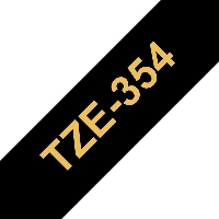 Brother Laminated tape 24mm, Gold on black, TZe, Thermal transfer, Brother, PT-7600, PT-2430PC, PT-2700, PT-2730, PT-9600, PT-9700PC, PT-9800PCN, 2.4 cm