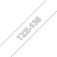 Brother Laminated tape 12mm, White on transparent, TZe, Grey, Brother, PT-1280HK, PT-1280SN, PT-1280KT, PT-1100SN, PT-1100KT, PT-2100VP, PT-7600, PT-2430PC, PT-2700,..., 1.2 cm