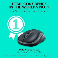LogitechWirelessMouseM185,Ambidextrous,Optical,RFWireless,1000DPI,Black,Blue