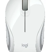 Logitech Wireless Mini Mouse M187, Ambidextrous, Optical, RF Wireless, 1000 DPI, Silver, White