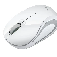 Logitech Wireless Mini Mouse M187, Ambidextrous, Optical, RF Wireless, 1000 DPI, Silver, White
