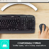Logitech Wireless Combo MK330, Full-size (100%), Wireless, USB, QWERTZ, Mouse included